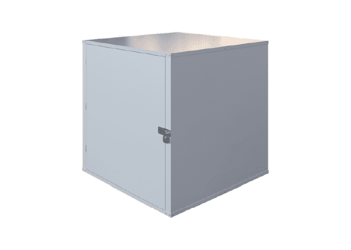 A storage locker: boxes, suitcases and seasonal gear